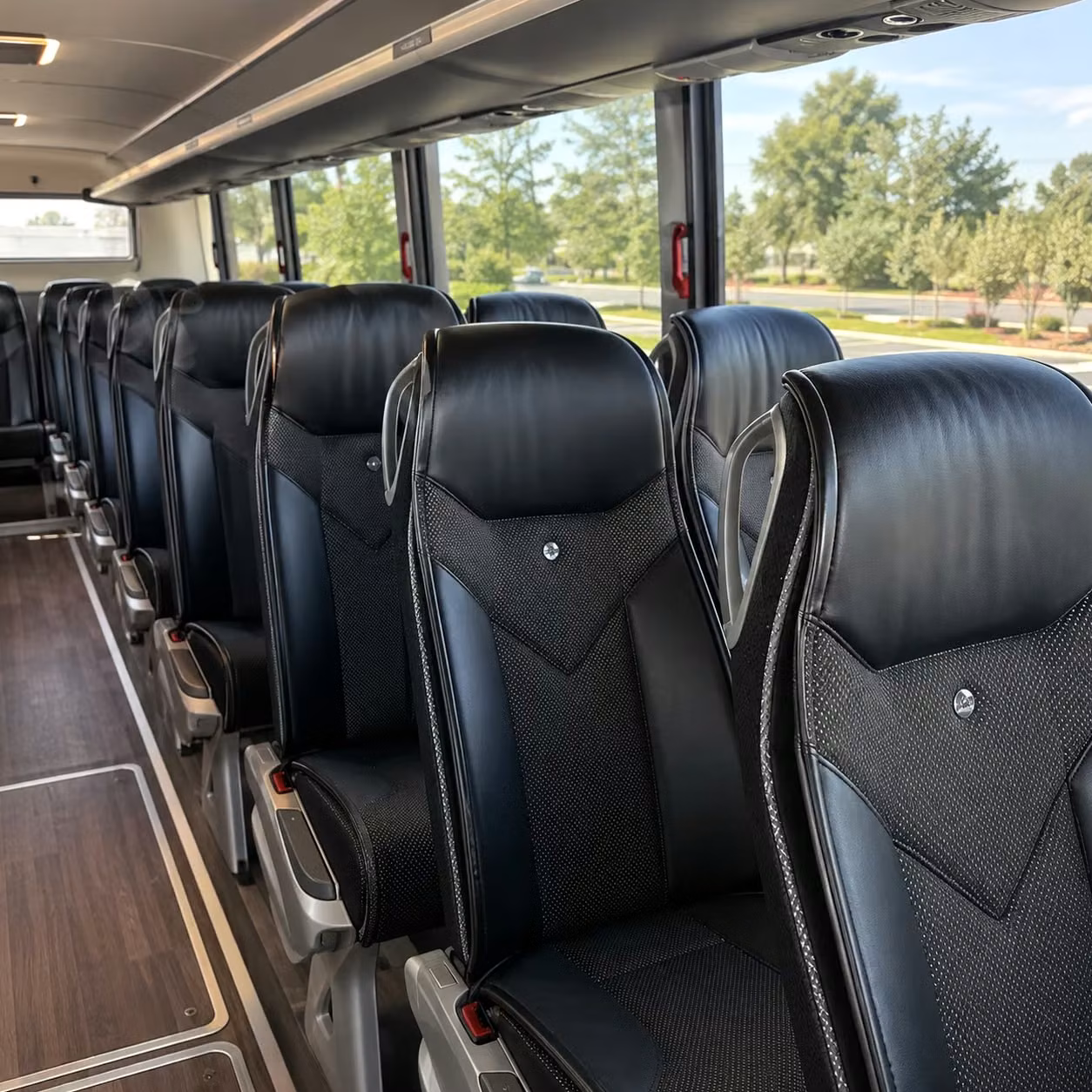 philadelphia charter bus rental interior